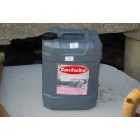 A new drum of Carlube 20/50 mineral motor oil.