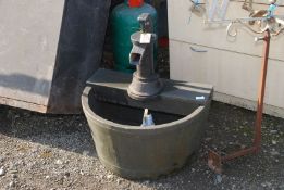 A plastic water pump feature.