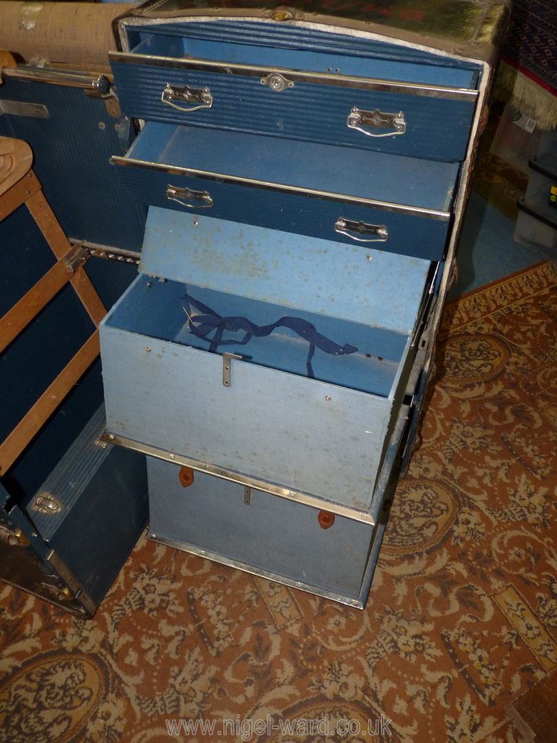 A fine old Trunk/travelling wardrobe, - Image 8 of 13