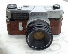 A Canon Canoflex RM 35mm SLR Camera with a Super Canomatic 50mm f/1.8 Lens.