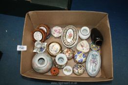 A quantity of china including trinkets pots, posy vases, etc.