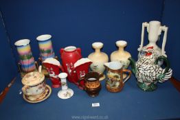 A quantity of china to include; Carlton ware teapot and stand,