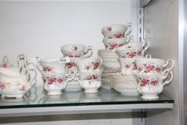 A good quantity of Royal Albert 'Lavender Rose' teaware comprising twelve each of cups,