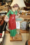 A plaster figure of elegant lady, 24 1/2'' tall.