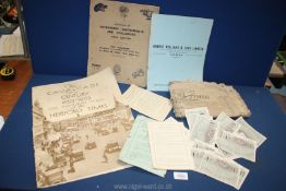 A quantity of memorabilia including Hereford Times editions,