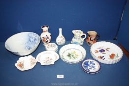 A quantity of china including Evesham flan dish, Mason's vase and milk jug,Wedgwood posy vase etc.