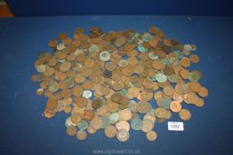 A quantity of pennies and half pennies to include; Edward VII and Victorian.