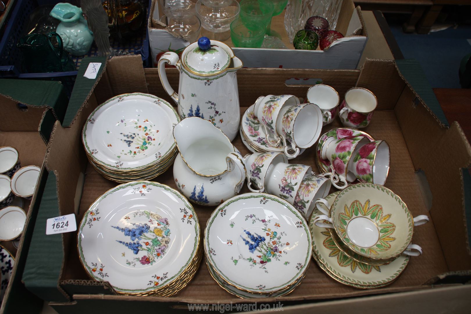A quantity of china including part Teasets in Cottage Garden, Royal Albert and paragon,