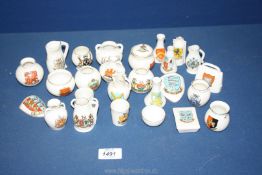 A quantity of Goss crested china.