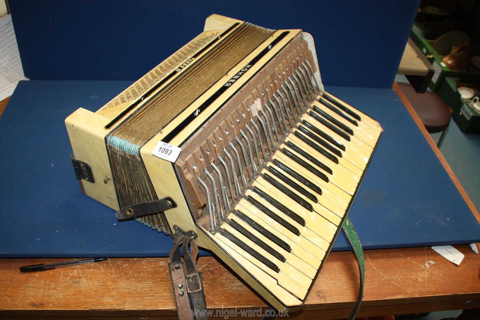 A cased Hohner 'Tango III' Piano Accordion, a/f. - Image 2 of 2