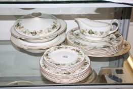 A quantity of Royal Doulton 'Larchmont' dinner ware including six each dinner,