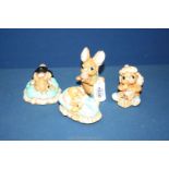 Four Pendelfin Bunny figures - Jacky, Teddy, Scrumpy and Dodger.