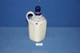 A Doulton Lambeth pottery spirit flask, (some damage to rim).