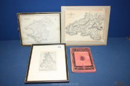 Two small Maps of South Wales (one missing frame) both by J. Cary plus one of Pembroke a/f.