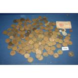 A quantity of Pennies including Victorian, Edward VII, George V and VI and Elizabeth II,