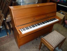 A good English made Teak finished case upright Piano by Chappell, serial no.