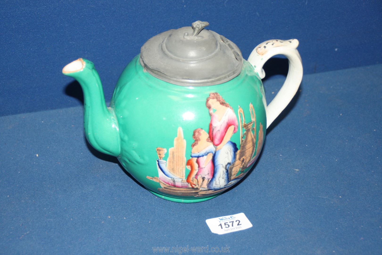 A fine and unusual Staffordshire teapot, mid-19th century, - Image 2 of 3