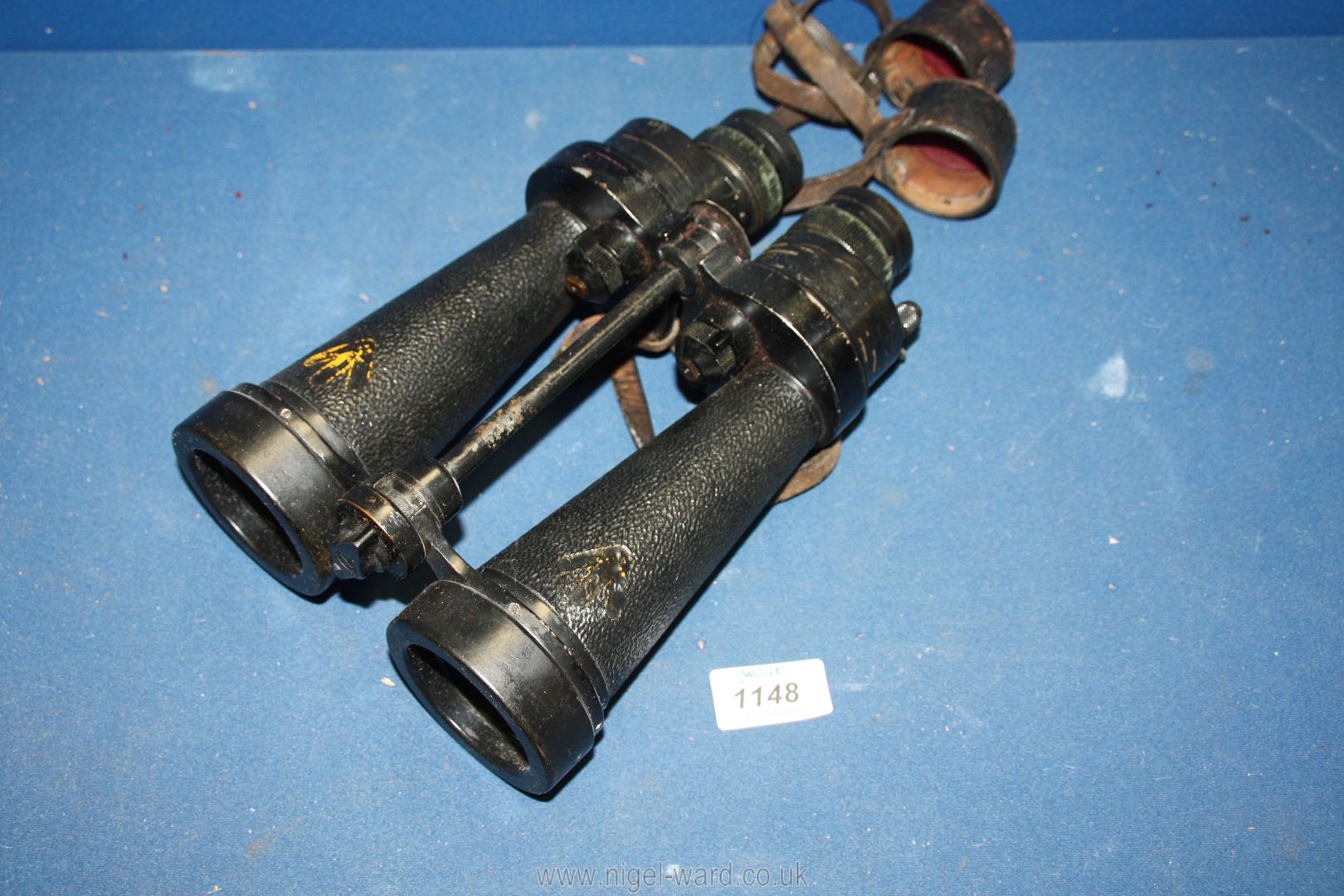 A pair of Barre Stroud Military Binoculars 7 x CF41 A.P No.1900A, serial no.