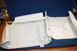 A batch of eight National Grid Ordnance Survey maps of Dorstone,