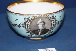 Welsh interest: a very rare Dresden commemorative bowl,