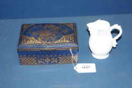 A powder blue porcelain box,