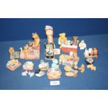 A good quantity of Peter Fagan Cat and Teddy bear Collectables to include Teddy Robinson, Theodore,