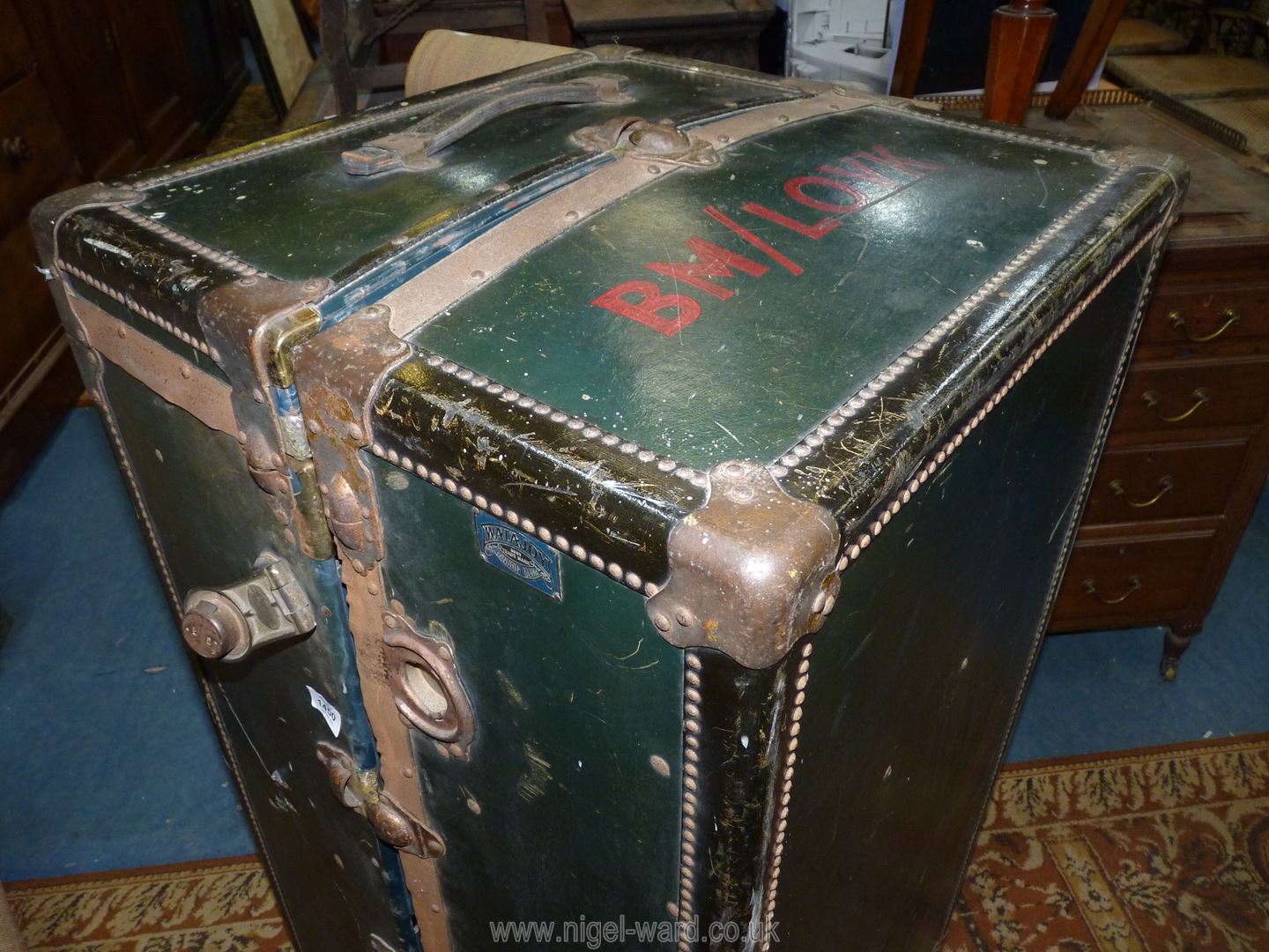 A fine old Trunk/travelling wardrobe, - Image 12 of 13