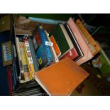 A box of books on motoring including; road atlas's, 'Welsh Border Country', etc.