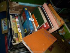 A box of books on motoring including; road atlas's, 'Welsh Border Country', etc.