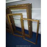 Three picture frames; the apertures suitable for pictures 28" x 16 7/8",