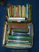 Two boxes of books including; 'Flower Arranging', 'Rock Garden's Puzzle Books', 'Best Man Duties',
