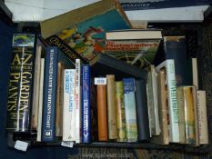 A box of books to include; 'A-Z of Gardening', 'Marooned on Mars', 'The Photographer's Hand Book',