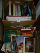 Two boxes of books to include; cookery, 'History of The British Army', 'The Beatles Unseen', etc.