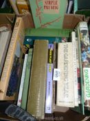 A box of gardening books to include; 'Gardening in Colour', 'House plant expert', etc.