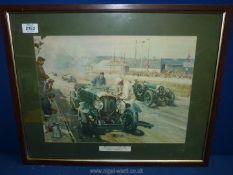 'Bentley at Le Mans 1929' a framed and mounted print.