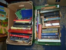 Two boxes of books to include; 'World War II', 'The Birds of the British Isles',