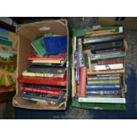 Two boxes of books to include; 'World War II', 'The Birds of the British Isles',