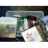 A tub of books to include; 'Constable's England Who's Who in the Theatre',