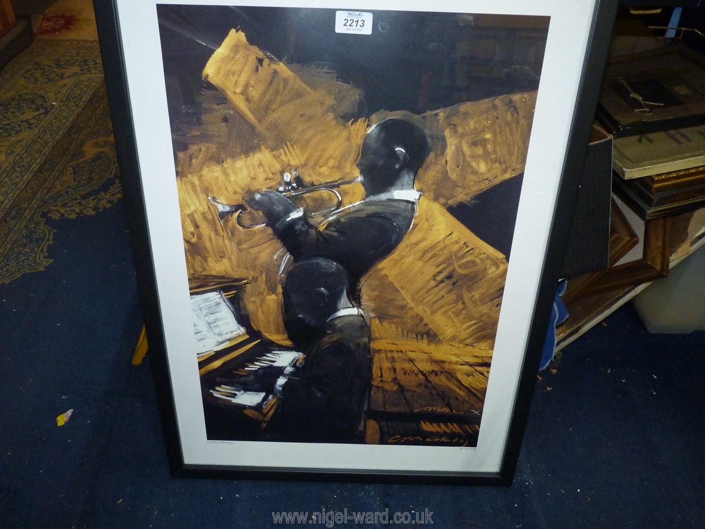 A framed Charlie Mackesy print titled 'At the 606'.