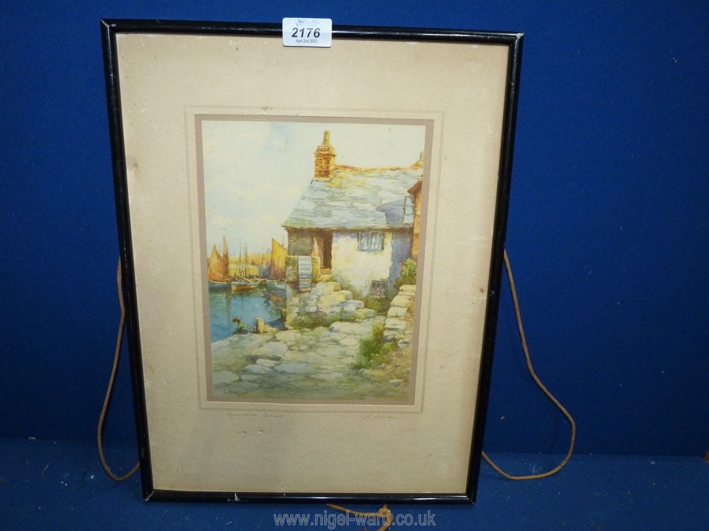 A Print of Mousehole, Cornwall, after L. Bowden.