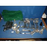 A silver plated 8 setting cutlery set by Hugh Foulerton Heswell,