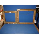 Two picture frames the apertures suitable for pictures 18 1/4" x 15 1/4", & 14 1/2" x 12 1/2",