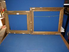 Two picture frames the apertures suitable for pictures 18 1/4" x 15 1/4", & 14 1/2" x 12 1/2",