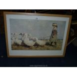 A framed James Guthrie 1883 print titled 'To Pastures New'.