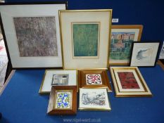 A quantity of abstract paintings some signed J.K. (John A.