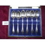 Six hallmarked Sheffield 1920 silver spoons by Francis Howard Ltd.