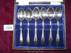 Six hallmarked Sheffield 1920 silver spoons by Francis Howard Ltd.