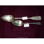 A large silver serving spoon, hallmarked for Edinburgh 1815, makers Robert Grey & Son's (160g),