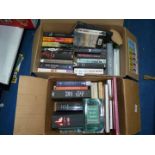 Two boxes of books to include; Cody McFayden, M O Hayder, 'Kevin McCloud's Lighting Book', etc.