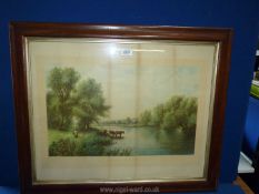 A framed Print 'A June Morning' by Elvin Edwards, 29 1/4" x 24 1/4".